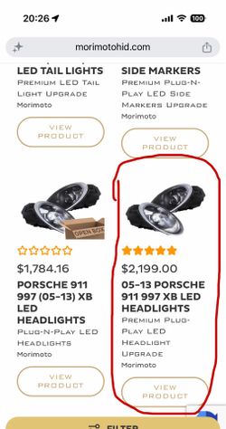 Porsche 997 morimoto headlights