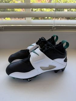 Nike Diamond Turf 93 TD Cleats Mens Size 8 Black White Green Football HF5298-102