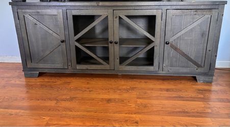 Rustic Farmhouse TV Stand Media Console