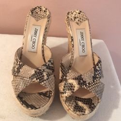 JIMMY CHOO WEDGE SANDALS SIZE 38