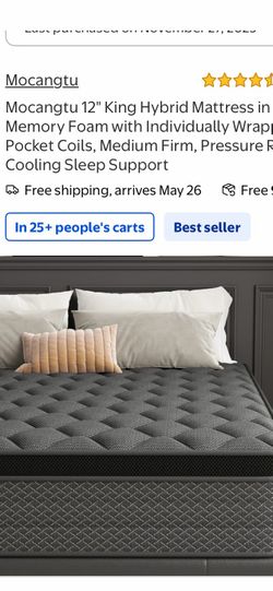 King size memory foam mattress