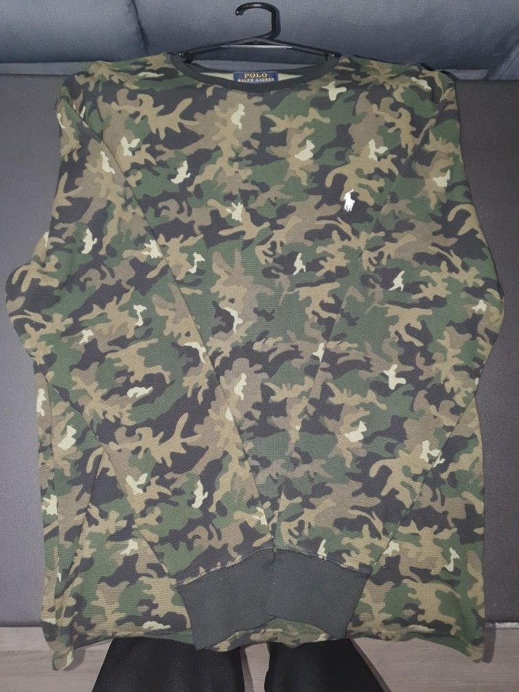 Camo Polo Ralph Lauren Crew Neck Sleeve T-Shirt