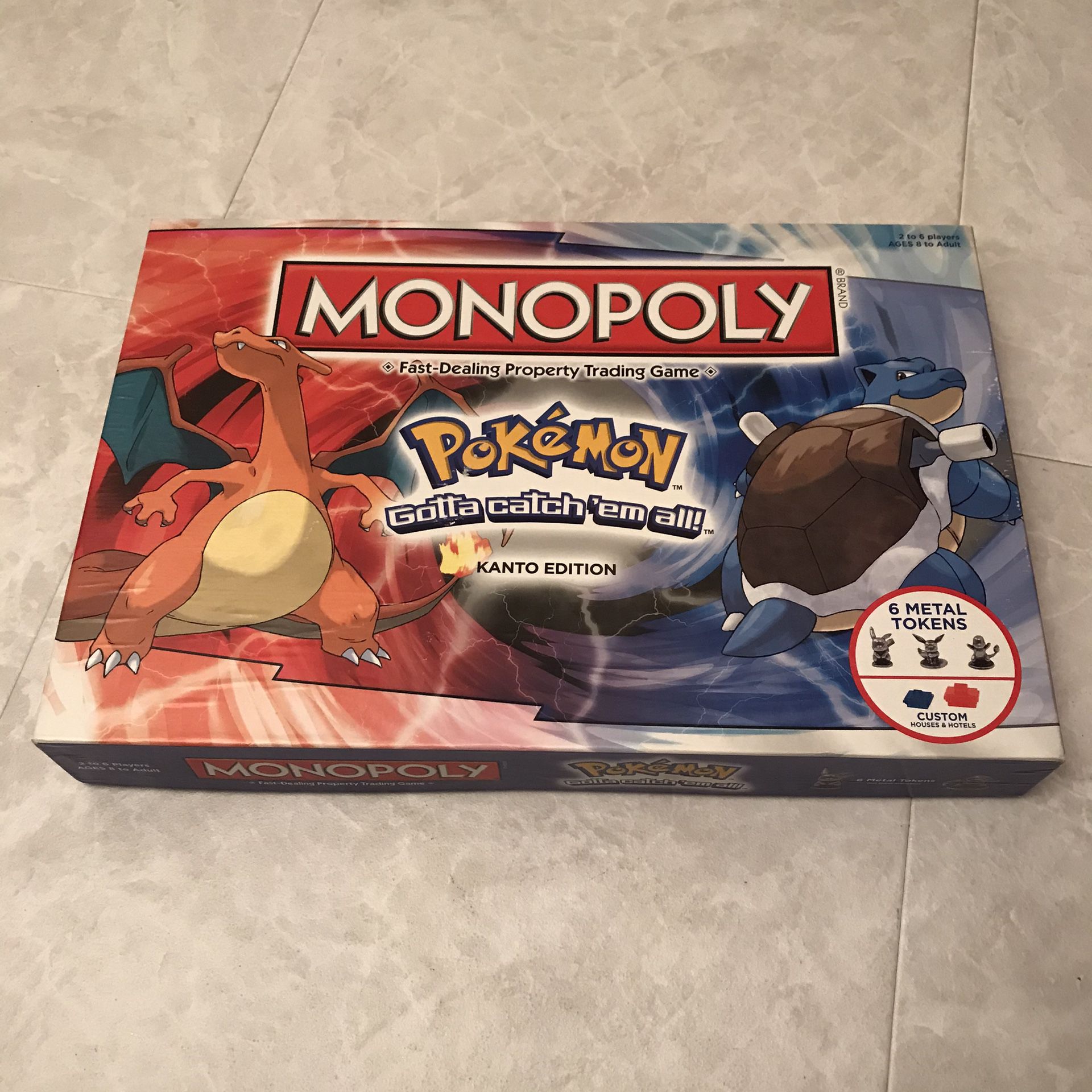 Pokemon Monopoly Kanto Edition Board Game Complete In Box All Pieces Counted