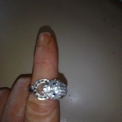 Tiger With Cubic Zirconia 925 Sterling Silver Ring Size 7