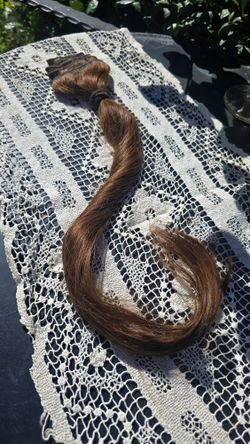 Human Hair Extension Clip On Auburn 22"