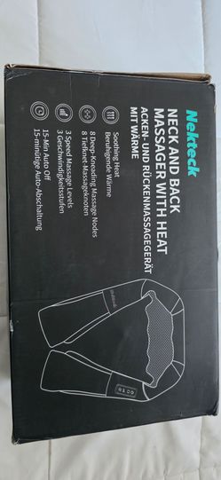 Nekteck Shiatsu Neck Massager with Heat for Pain Relief