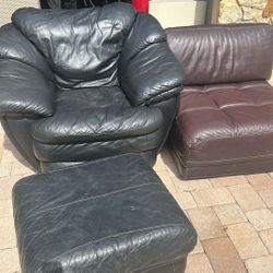 Leather Couch Pieces