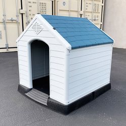New in box $105 Plastic Dog House Large Size Pet Indoor Outdoor All Weather Shelter Cage Kennel 36x36x39” 
