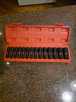 Brand new Wildis 14 pc metric Deep Impact Socket Set 3/8 square drive