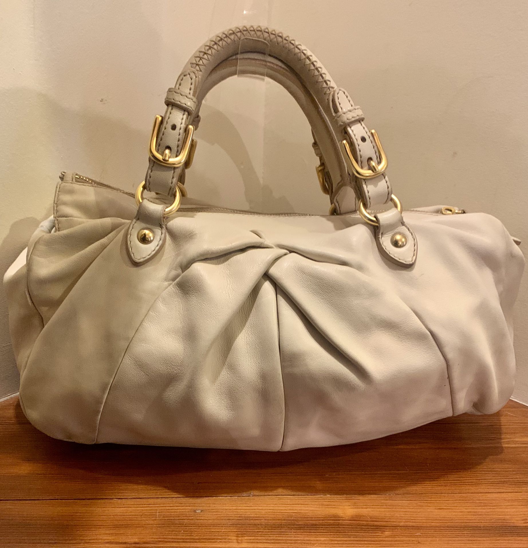 Miu Miu Nappa Leather Handbag W/adjustable Shoulder Strap Originally:$1,199