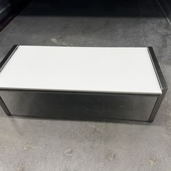 Mid-Century Genuine Marble and Chrome Coffee Table
