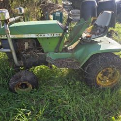 Vintage John Deere Graden Tractor With Attatchments 