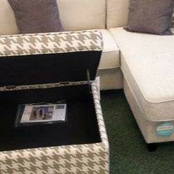 Sectional and ottoman