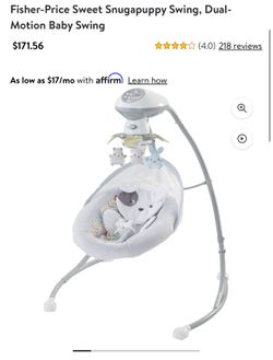 Fisher Price Sweet Snugapuppy Swing Dual Motion Baby Swing for Sale in Pico Rivera CA OfferUp