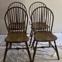 Set Of 4 Restoration hardware RH Wood Dining Chairs. 