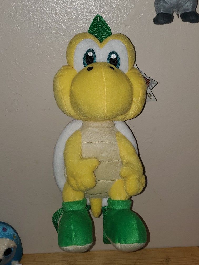 Super Mario Brothers 16" Koopa Troopa Plush Backpack New With Tags! Excellent Condition!