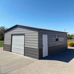 🚗 Protect Your Toys! 20x25 Enclosed Shed Gal Steel Garage