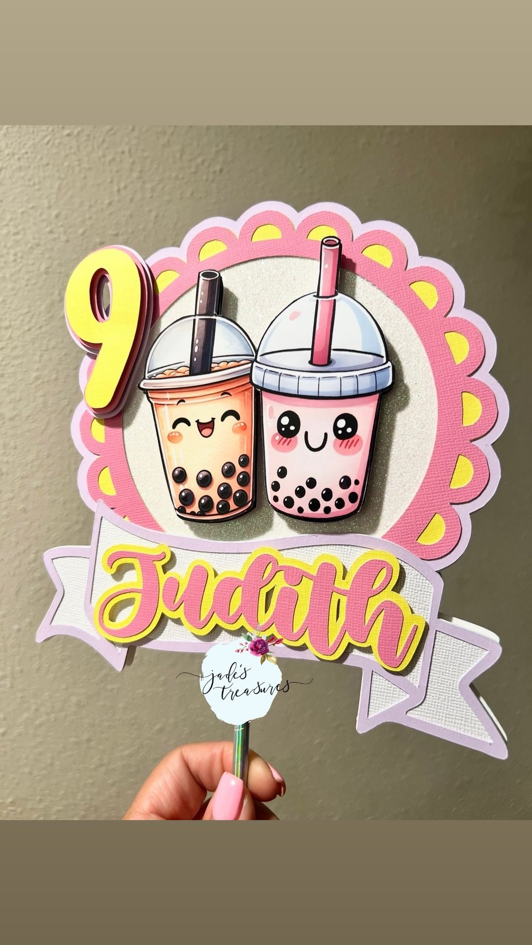 Boba Cake Topper