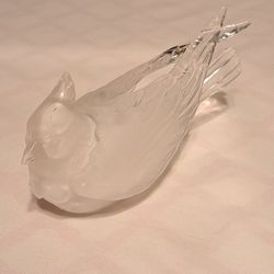 Bird Figurine Home Decor Plastic Clear & White 😍