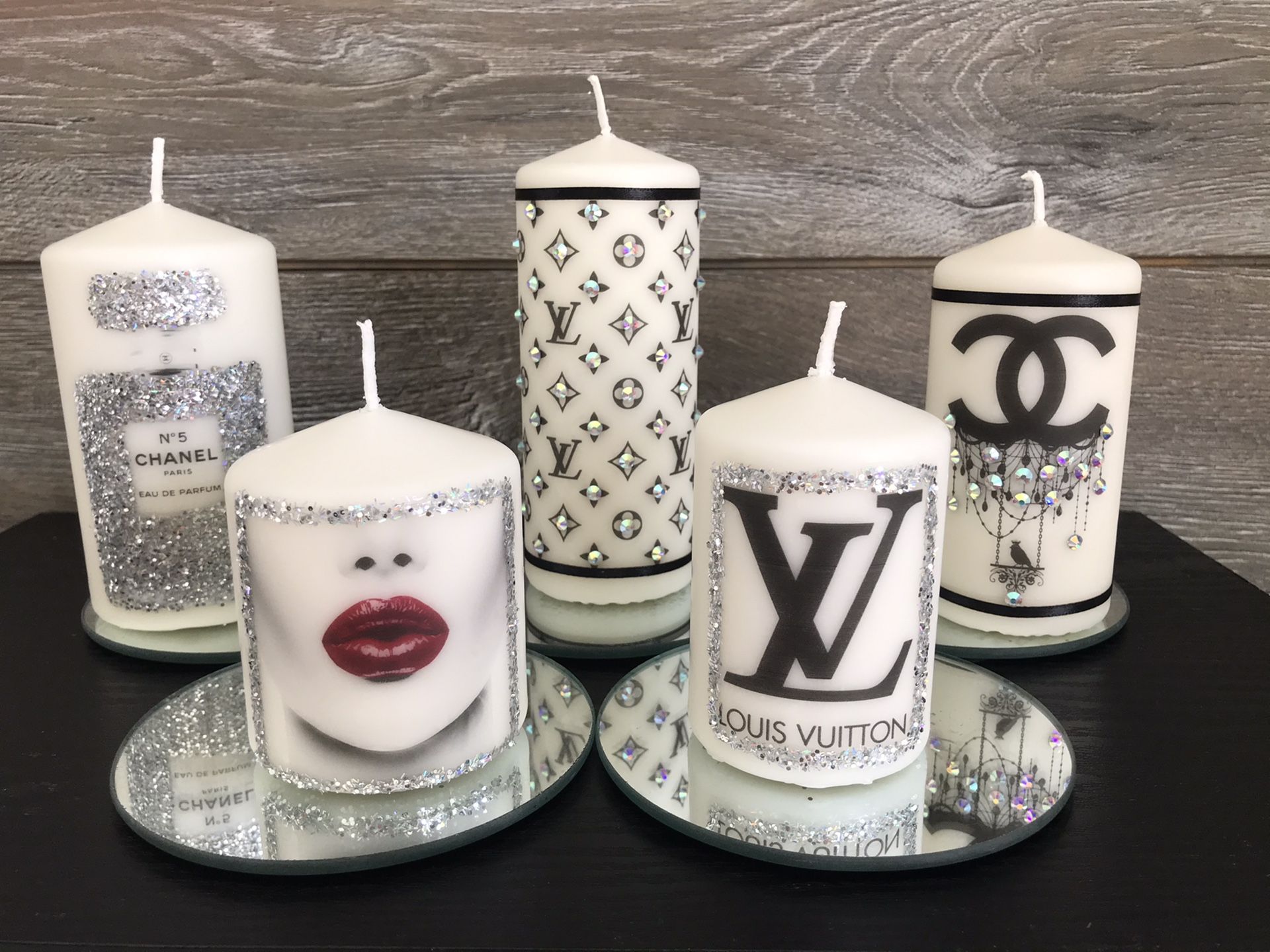 ✨ Homemade decoration custom unscented pillar candles set woman Christmas gift ✨