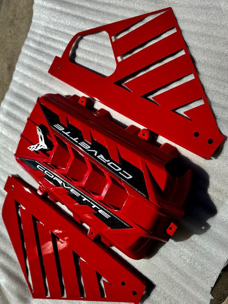 2020/2024 torche red c8 corvette engine appearance package