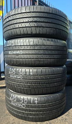 SET OF 4 USED P205/50R17 KUMHO