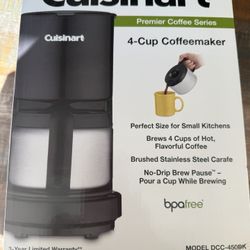 Cuisinart – 4 Cup Coffee Pot NEW