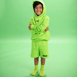 Billie Eilish Neon Green Longs Sleeve Hoodie Shirt Sweatshirt Top Kods 5 7 Y