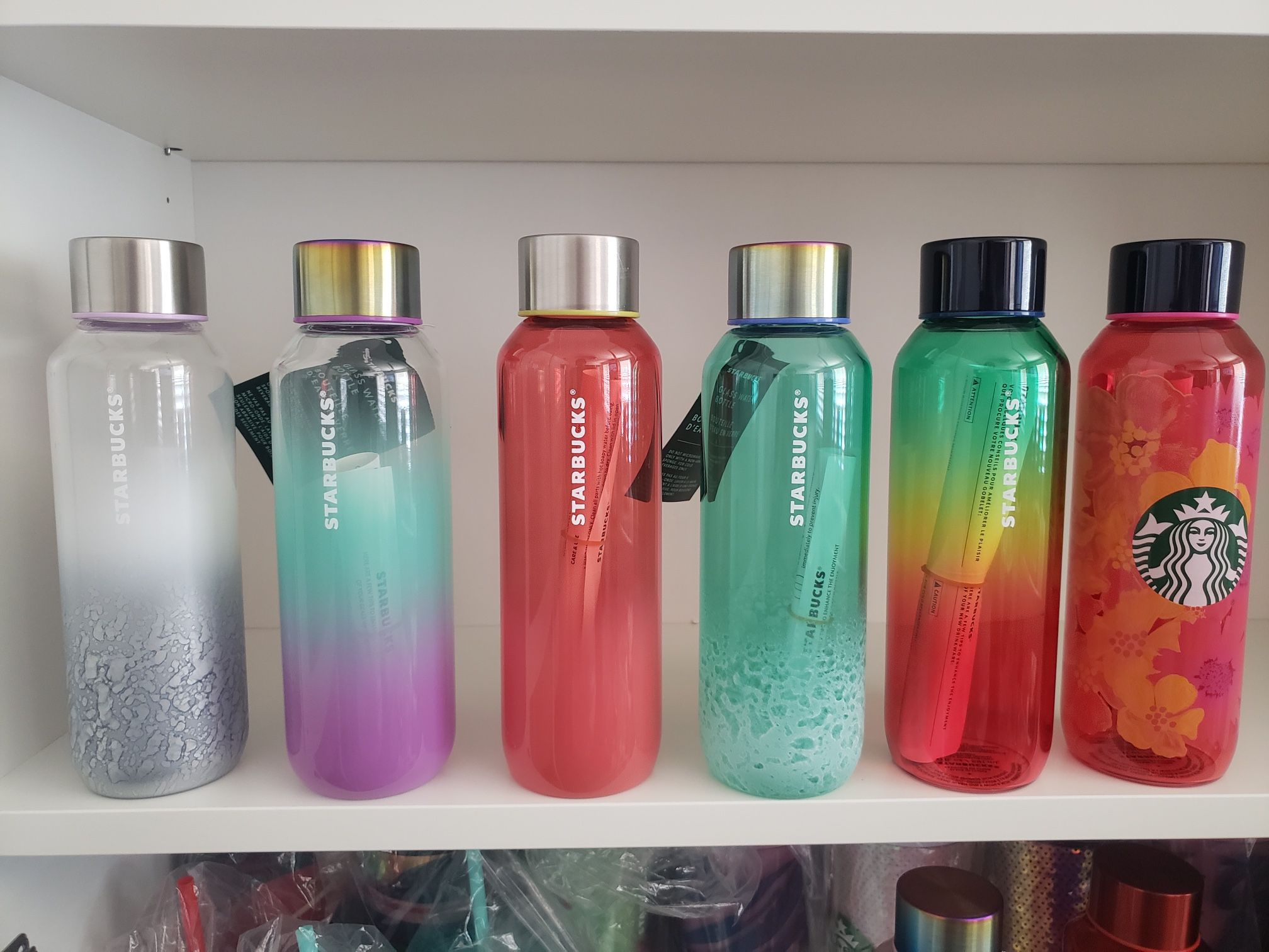 Starbucks Glass Water Bottles 20 Oz. - All Info In Description $18 Each