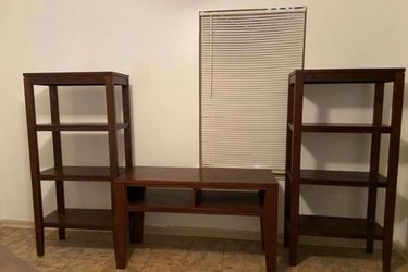 Solid Wood 3-Piece Entertainment Center / Bookshelves & TV Stand