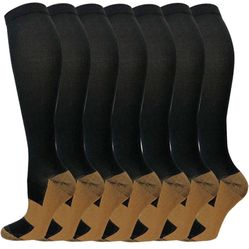 Copper Compression Socks for Men & Women Circulation 15-20mmHg Graduated Supports Socks for Soccer,Running,Nurses