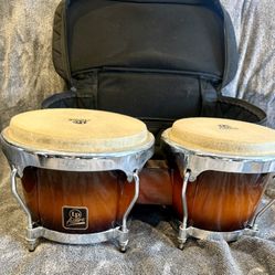 LP Aspire Oak Bongos with chrome hardware + Carrying Case - Great Condition - $100 Cash Firm