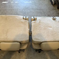 OEM Factory 3rd-Row Seats – 2007-2014 Chevy Tahoe / Suburban / Yukon – LTZ Cashmere Leather – Excellent Condition