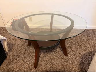Glass coffee table