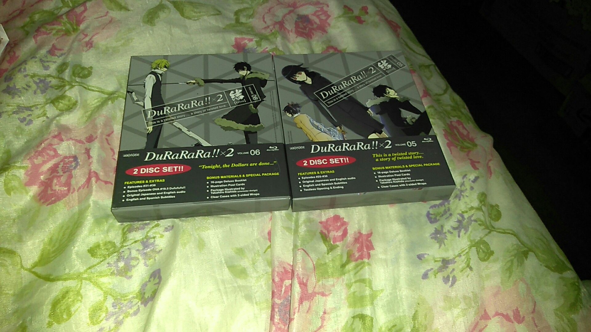 Durarara X 2 Ketsu Volumes 5 + 6 Complete Series Anime Aniplex Blu-ray