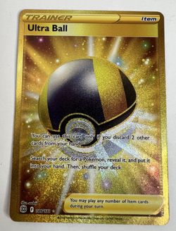 golden ultra ball pokemon card Ultra Ball Secret