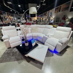 Power Recliner Sectional Sofa 