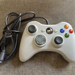 Generic Wired White Controller For The Microsoft Xbox 360! ~ Works Great! ~ LQQK