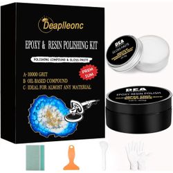 Epoxy Resin Polishing Kit, Epoxy Resin Polishing Compound is Specially Formulated for High-Gloss Finishes, Removing Surface Scratches and Restoring Th