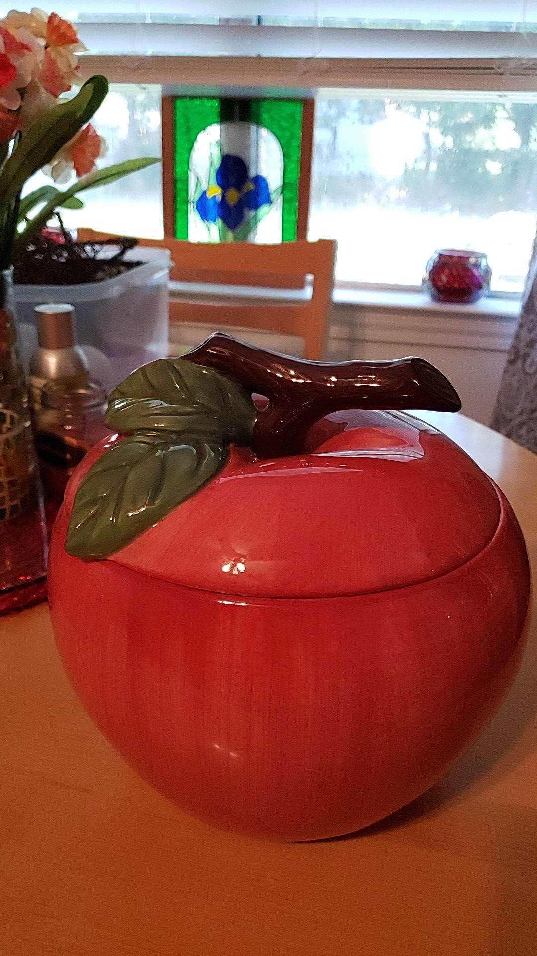 Apple Ceramic Cookie Jar