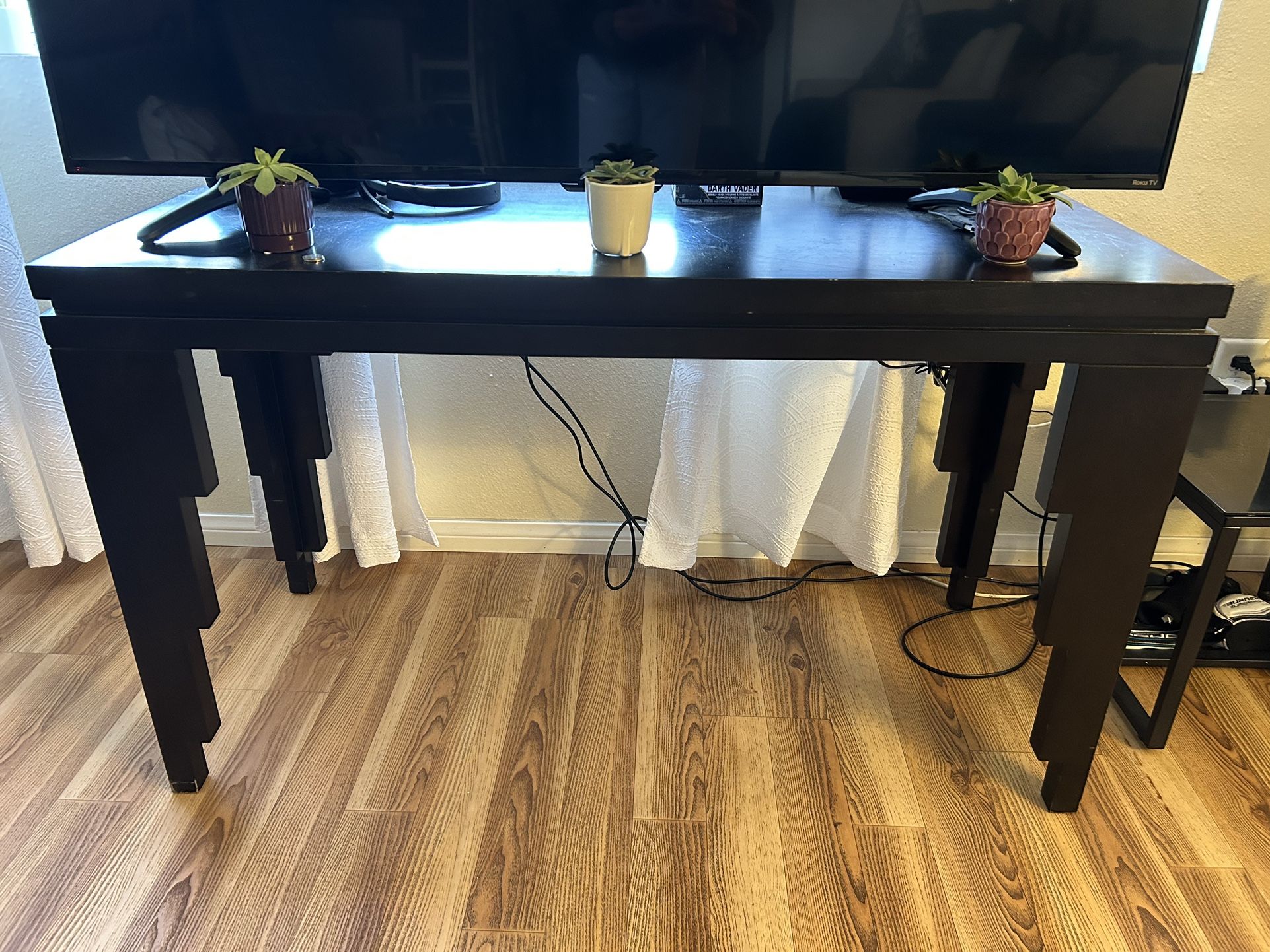 Black Wood Table Desk Console $30