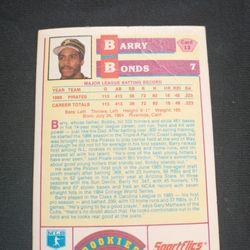 Barry Bonds Baseball Card