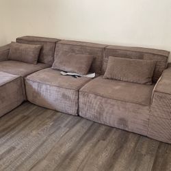 BRAND NEW Brown Memory Foam Sectional Couch