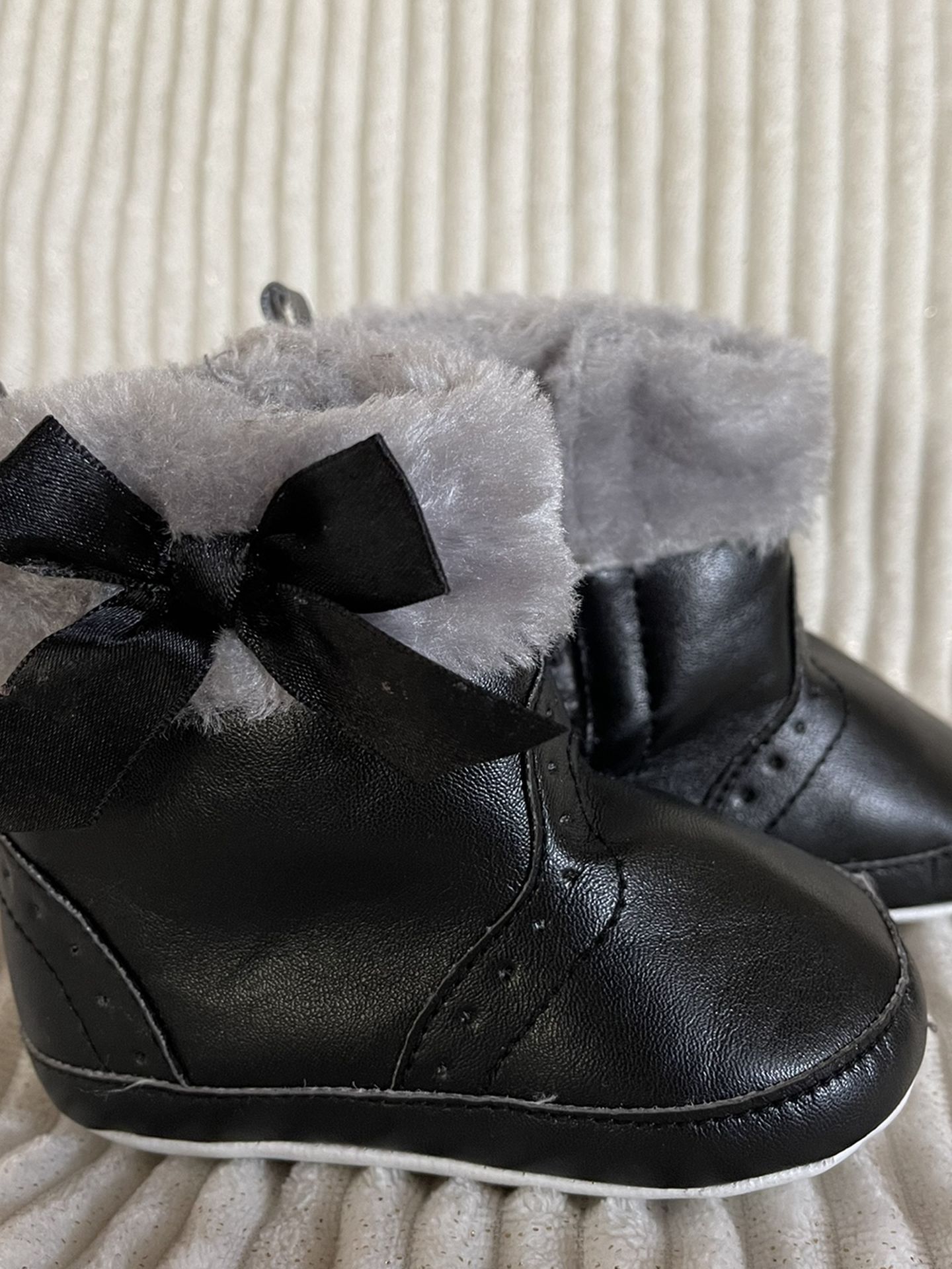 Black Slipper Boot 12-18 Months