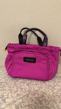 Versace Parfums Pink Nylon Tote Bag