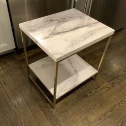 Faux Marble Nightstand 