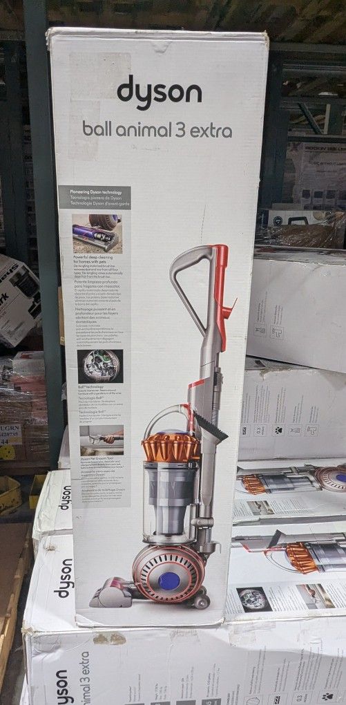 Dyson Ball Animal 3 Extra Upright Vacuum, Corded, 290AW, De-tangling Motorbar Cleaner Head for All Floors, 3 Suction Modes, Specialized pet Tools