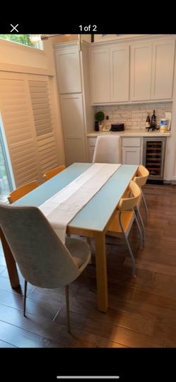 Glass Top Dining Table