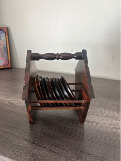Wooden coaster set