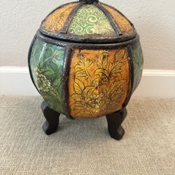 Vintage Indian Wood Ritual Box